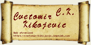 Cvetomir Kikojević vizit kartica